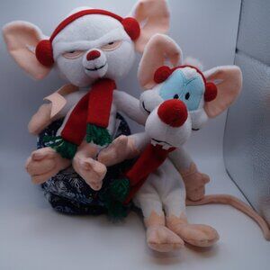 Vintage Pinky and The Brain Beanbag Plush Decorations